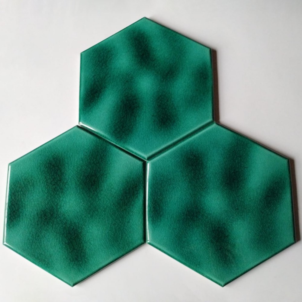 Hexagon Shaded Emerald Green